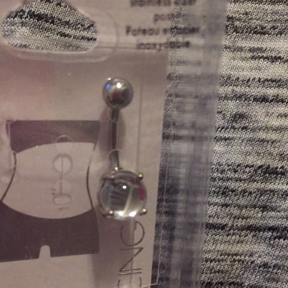 One Icing Belly Ring Silver with Clear Stone NWT - Picture 3 of 5
